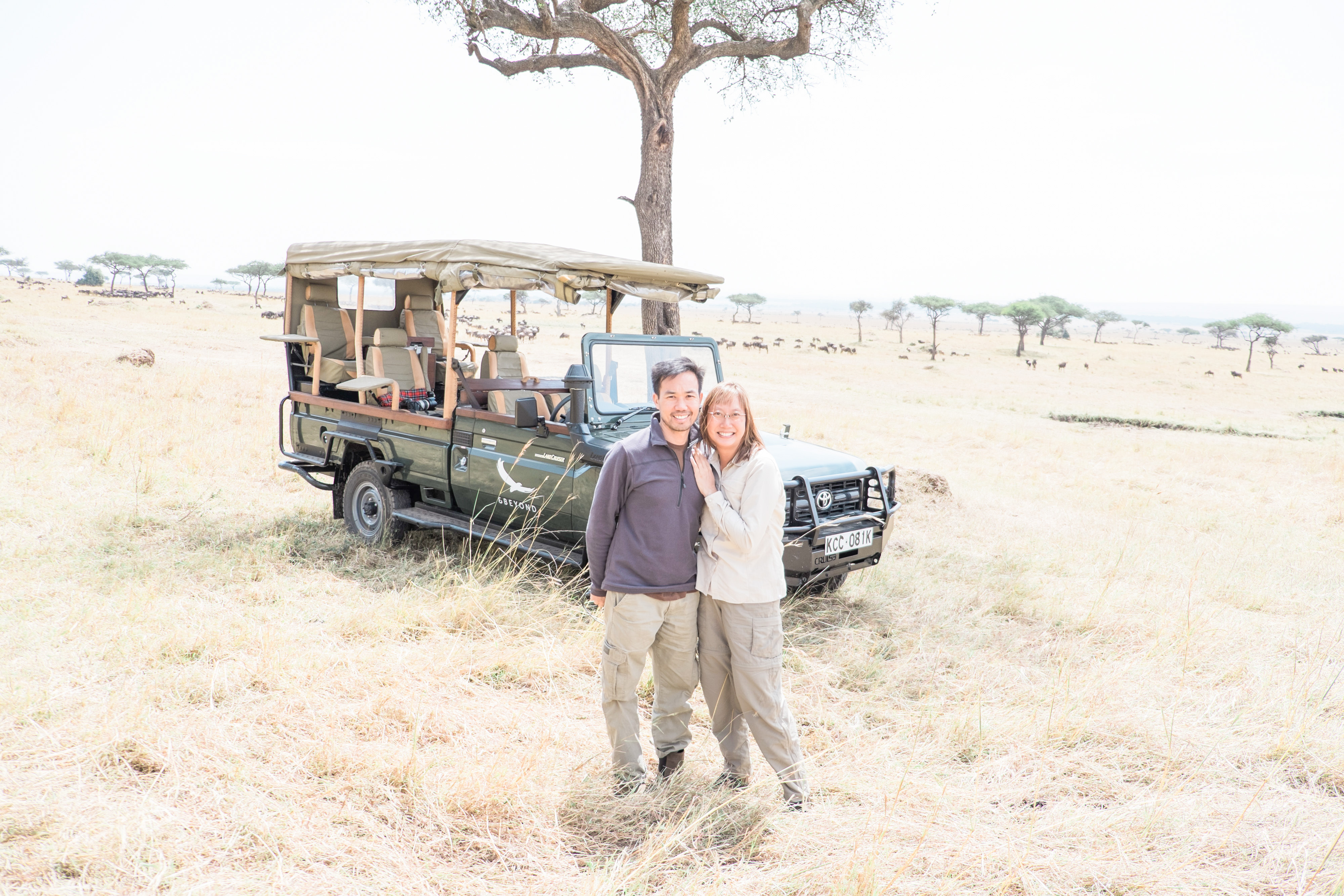 Evonne and Darren at Masai Mara Safari, Kenya, Africa | © The Globetrotter Collective - https://www.theglobetrottercollective.com